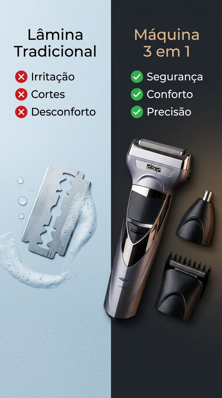Barbeador 3 em 1